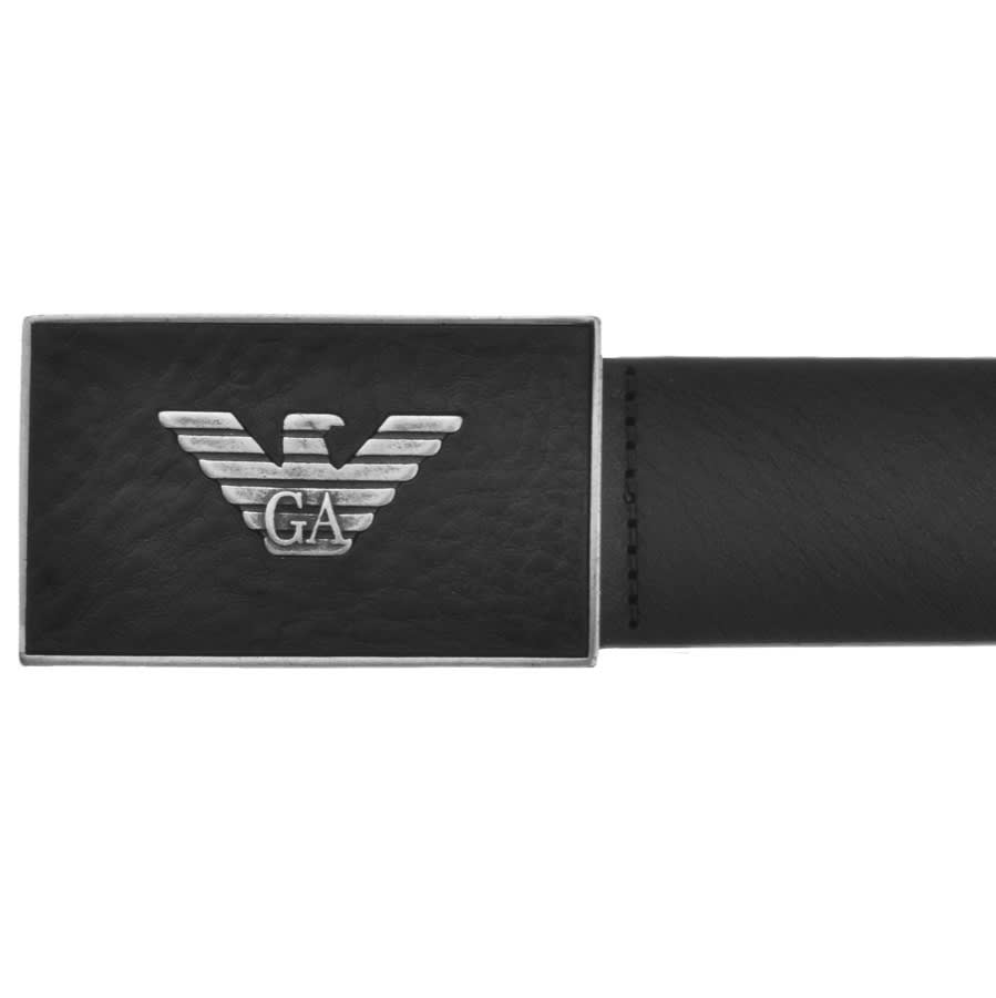 Alternative Image for ProductEmporio Armani Logo Leather Belt Black3